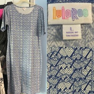 Blue and White Dress